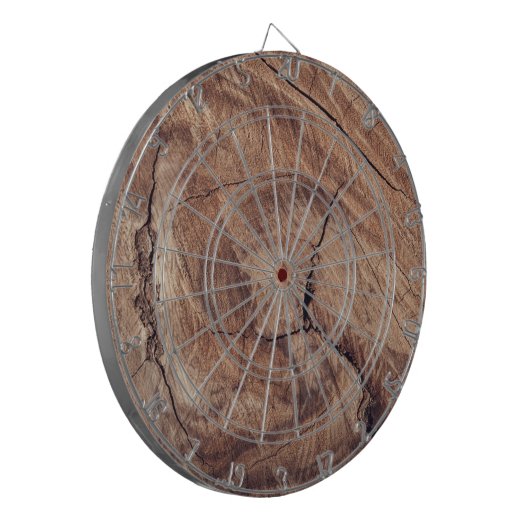 Rustikales Holzkörndesign Dartscheibe (Vorderseite Links)