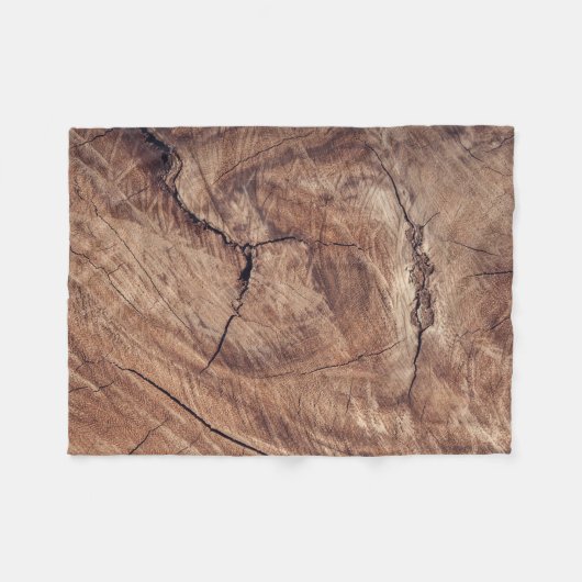 Rustikales Holzkörndesign Fleecedecke (Vorderseite (Horizontal))