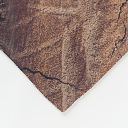 Rustikales Holzkörndesign Fleecedecke (Ecke)