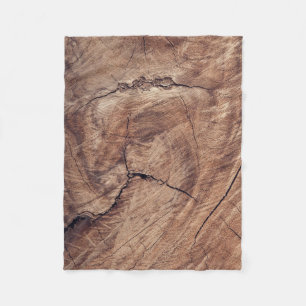 Rustikales Holzkörndesign Fleecedecke