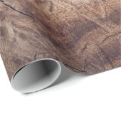 Rustikales Holzkörndesign Geschenkpapier (Rolleneckpunkt)