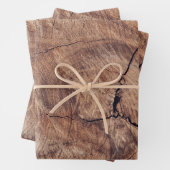 Rustikales Holzkörndesign Geschenkpapier Set (Beispiel)