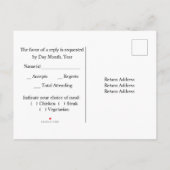 Rustikales Holzkörndesign Hochzeit RSVP Postkarte (Rückseite)