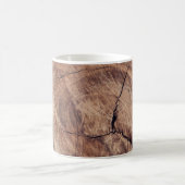Rustikales Holzkörndesign Kaffeetasse (Mittel)