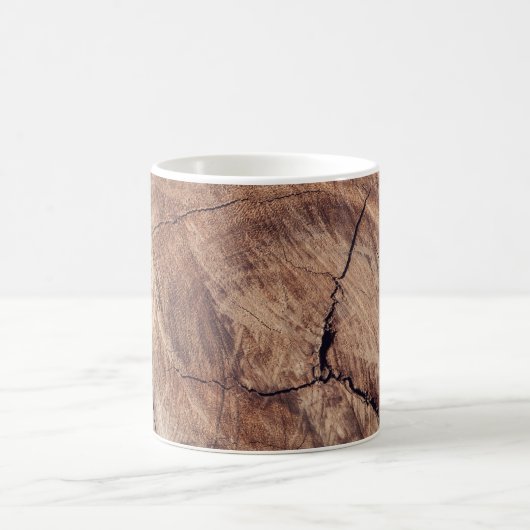 Rustikales Holzkörndesign Kaffeetasse (Mittel)