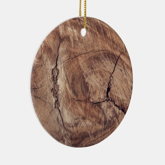 Rustikales Holzkörndesign Keramik Ornament (Rechts)