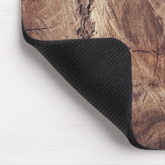 Rustikales Holzkörndesign Mousepad (Ecke)