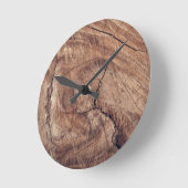 Rustikales Holzkörndesign Runde Wanduhr (Winkel)