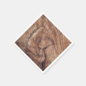 Rustikales Holzkörndesign Serviette (Ecke)