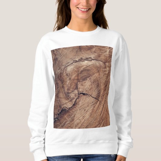 Rustikales Holzkörndesign Sweatshirt (Vorderseite)