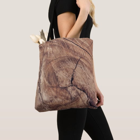 Rustikales Holzkörndesign Tasche (Von Nahem)
