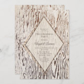 Rustikales Holzkörnerhaus Einladung (Vorne/Hinten)