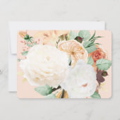 Rustikales Holzkornflor Personalisiert Stationieru Mitteilungskarte (Rückseite)