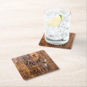 rustikales Holzkornmuster, Rechteckiger Pappuntersetzer (Vor Ort)