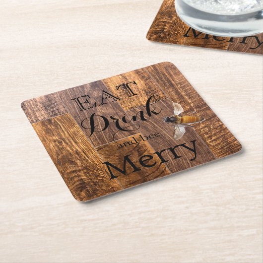 rustikales Holzkornmuster, Rechteckiger Pappuntersetzer (angewinkelt)