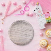 Rustikales Holzkörnpapier Pappteller (Party)