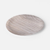 Rustikales Holzkörnpapier Pappteller (Schrägansicht)