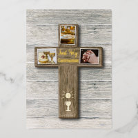 Rustikales Holzkreuz Erste Heilige Kommune