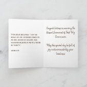 Rustikales Holzkreuz Erster Kommunion Gruß Karte (Innenseite)