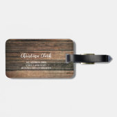 Rustikales Holzland Personalisiert Gepäckanhänger (Rückseite horizontal)