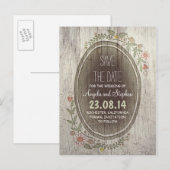 rustikales Holzland Save the Date Postkarten (Vorne/Hinten)