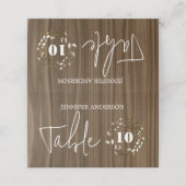 Rustikales Holzleaf-Wreath-Tischkarten Platzkarte (Außenseite Aufgefaltet)