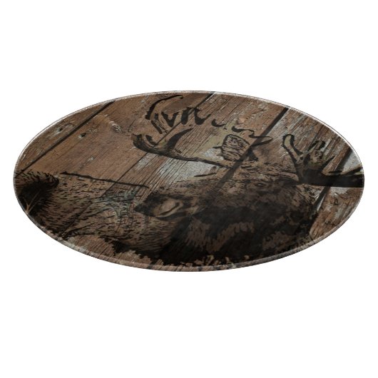 Rustikales Holzmoose dekoratives Glasspanbrett Schneidebrett (Ecke)