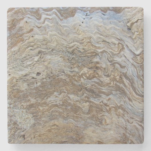 Rustikales Holzmuster aus Holz Steinuntersetzer (Vorderseite)