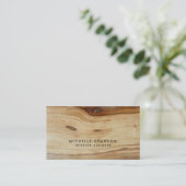 Rustikales Holzmuster Berufliche Natur Visitenkarte (Stehend Vorderseite)