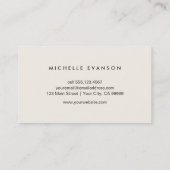 Rustikales Holzmuster Berufliche Natur Visitenkarte (Rückseite)