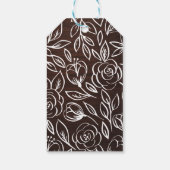 Rustikales Holzmuster danke Ihnen so viel Schrift Geschenkanhänger (Rückseite)