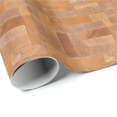 Rustikales Holzmuster Geschenkpapier (Rolleneckpunkt)