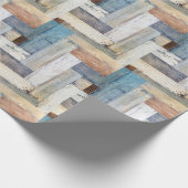 rustikales Holzmuster Geschenkpapier (Ecke)