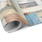 rustikales Holzmuster Geschenkpapier (Rolleneckpunkt)
