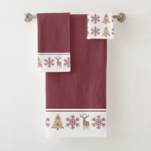 Rustikales Holzmuster Maroon Tan Weihnachten