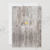 Rustikales Holzofenspulenduschen Einladung (Rückseite)