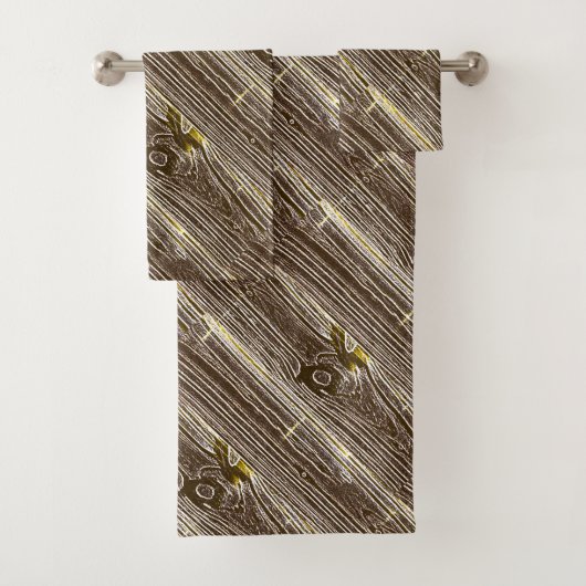 Rustikales Holzpaneel Badhandtuch Set (Insitu)