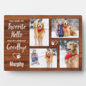 Rustikales Holzpet-Memorial Keepake Foto Collage Fotoplatte (Vorderseite)