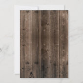 Rustikales Holzpferd Reitpferd Geburtstag Einladung (Rückseite)