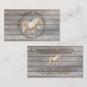 Rustikales Holzpferd Visitenkarte (Vorne/Hinten)