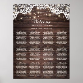 Rustikales Holzpolster-Hochzeitssattel Poster