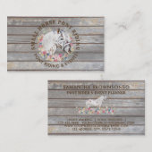 Rustikales Holzreiten Pferdezucht Visitenkarte (Vorne/Hinten)