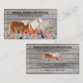 Rustikales Holzrodelpony Kleines Pferd Visitenkarte (Vorne/Hinten)