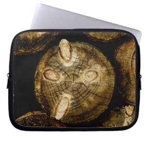 Rustikales Holzrollen Laptopschutzhülle