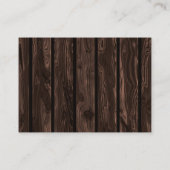 Rustikales Holzrosa Kariertes Hirschentaucher-Raff Begleitkarte (Rückseite)