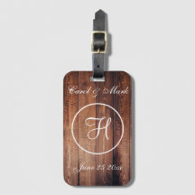 Rustikales Holzschauen-Monogramm