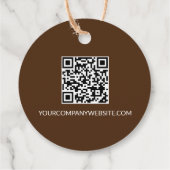 Rustikales Holzscheiben-QR-Code-Website-Dankeschön Geschenkanhänger (Rückseite)