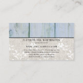 Rustikales Holzschnitzel Shabby Grunge Sonnenblume Visitenkarte (Rückseite)