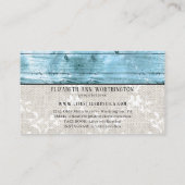 Rustikales Holzschnitzel Shabby Grunge Sonnenblume Visitenkarte (Rückseite)