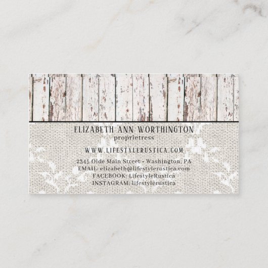 Rustikales Holzschnitzel Shabby Grunge Sonnenblume Visitenkarte (Rückseite)